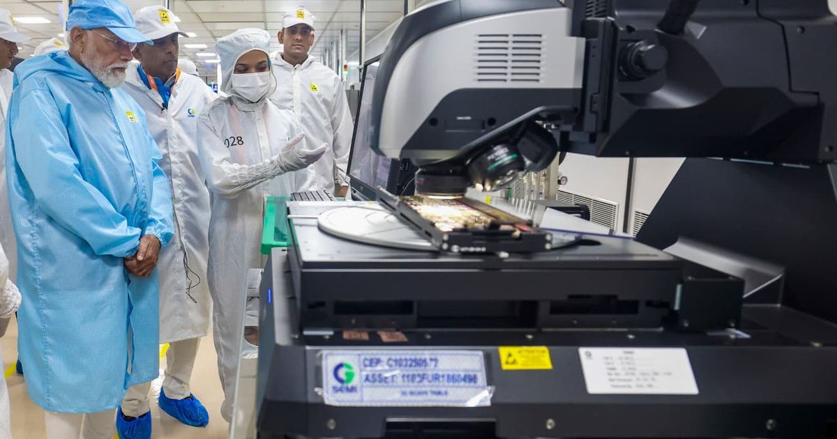 PM Modi inaugurates commercial production at CG Semi's Sanand semiconductor facility