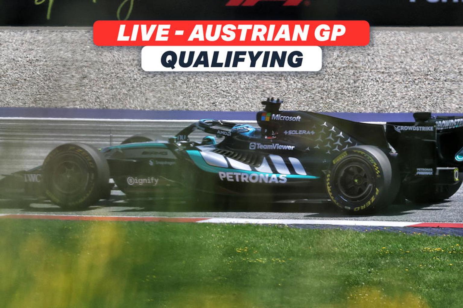 LIVE: Reaction as Russell survives pole threat after Verstappen crash chaos