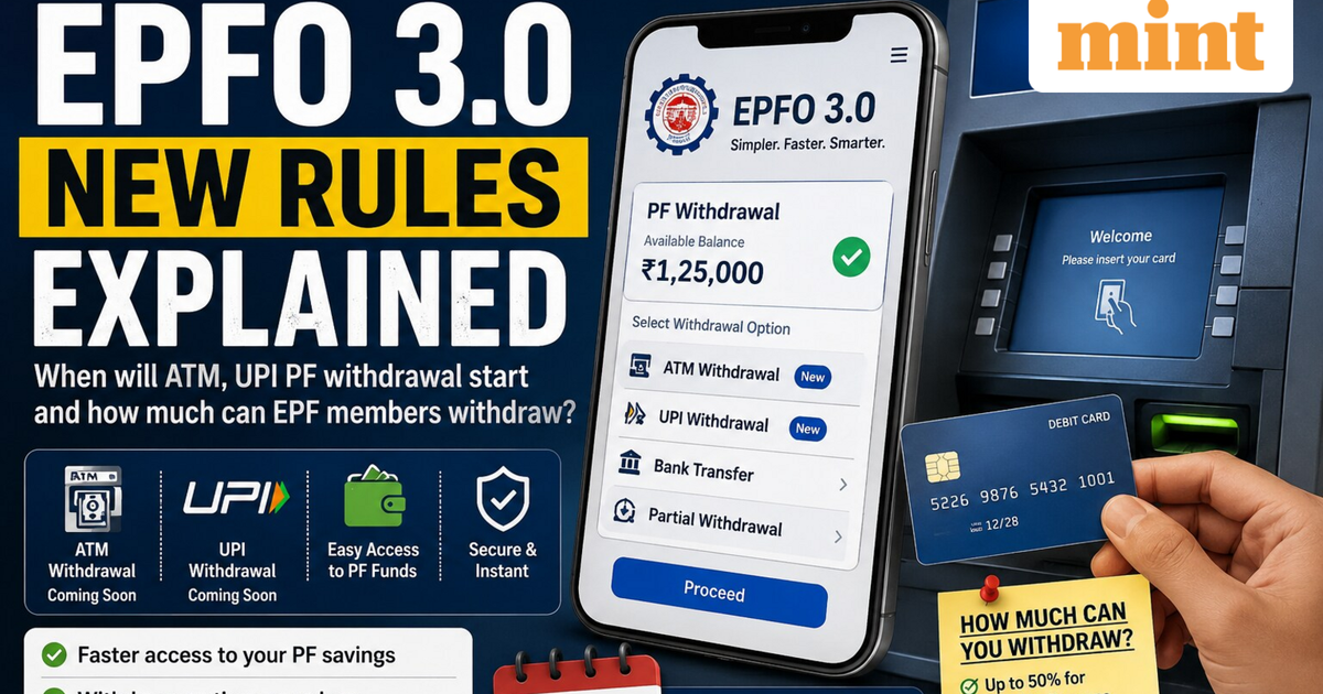 Employees provident fund: 8.25% interest rate ratified, EPFO 3.0 to allow ATM, UPI withdrawal - Check new EPF rules here