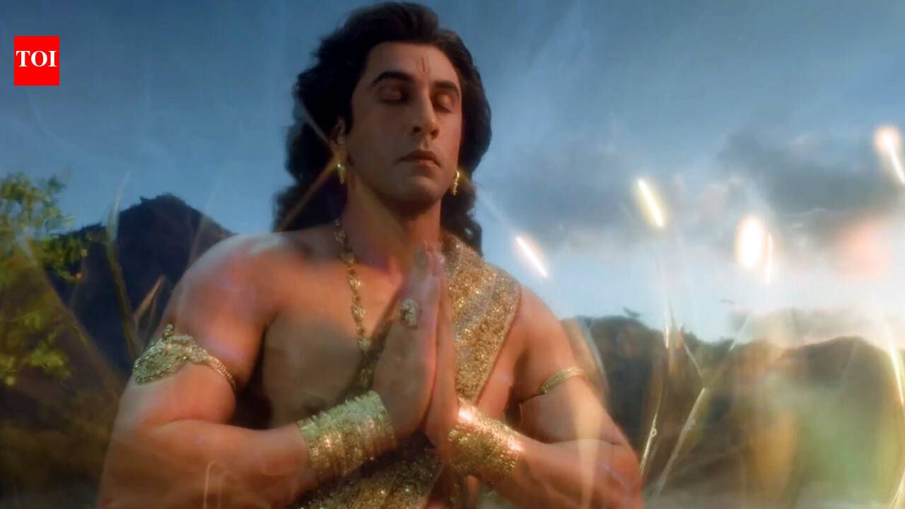 People waiting to watch the film Ramayana in a cinema hall