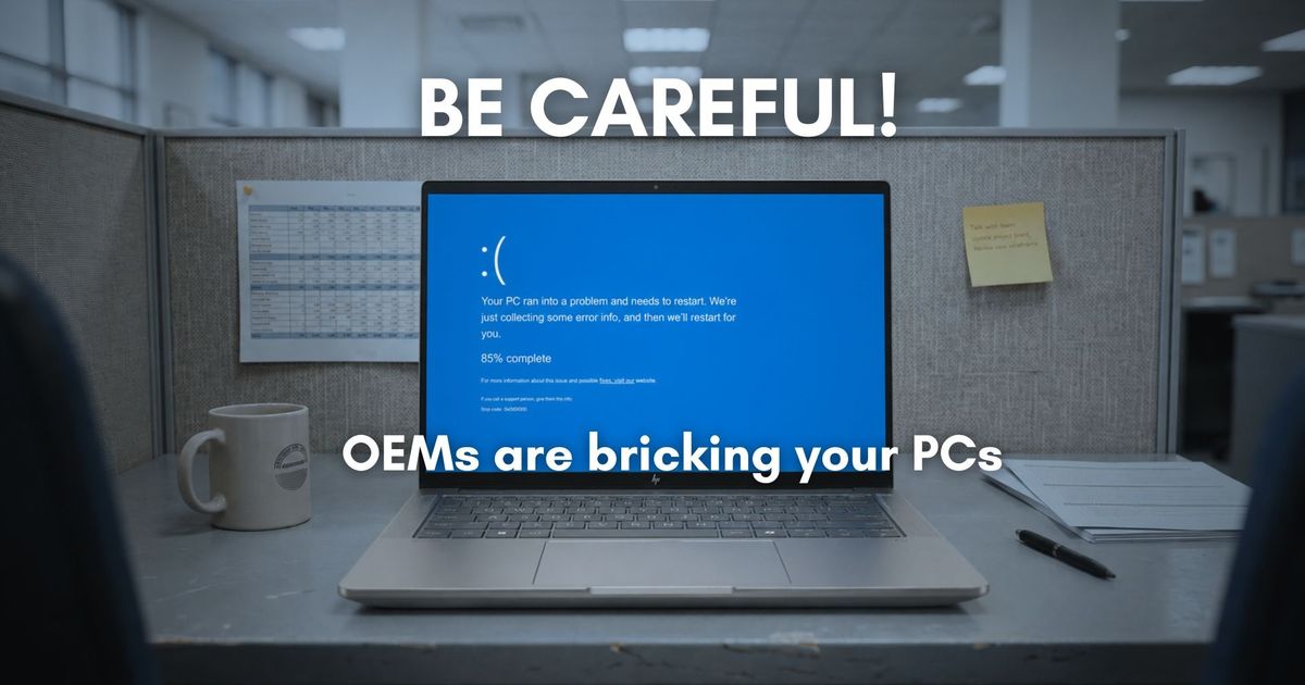 Not Microsoft, but OEMs are quietly bricking Windows 11 PCs, here's what you need to know
