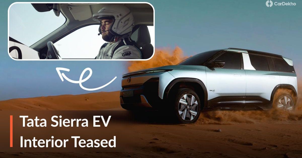 2026 Tata Sierra EV Interior TEASED For The First Time Confirming Key Features