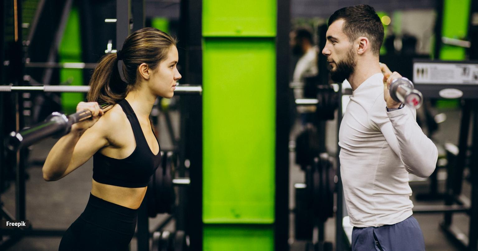 Man and woman on a weight loss journey together