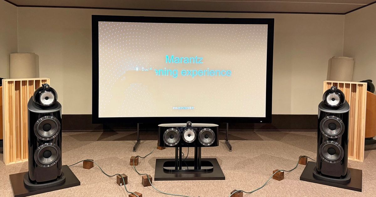 I heard a 9.4.6-channel Dolby Atmos system in Denon and Marantz's elite reference listening room in their Japan factory — here's what a best-in-class system with tech from Bowers & Wilkins, Oppo, and