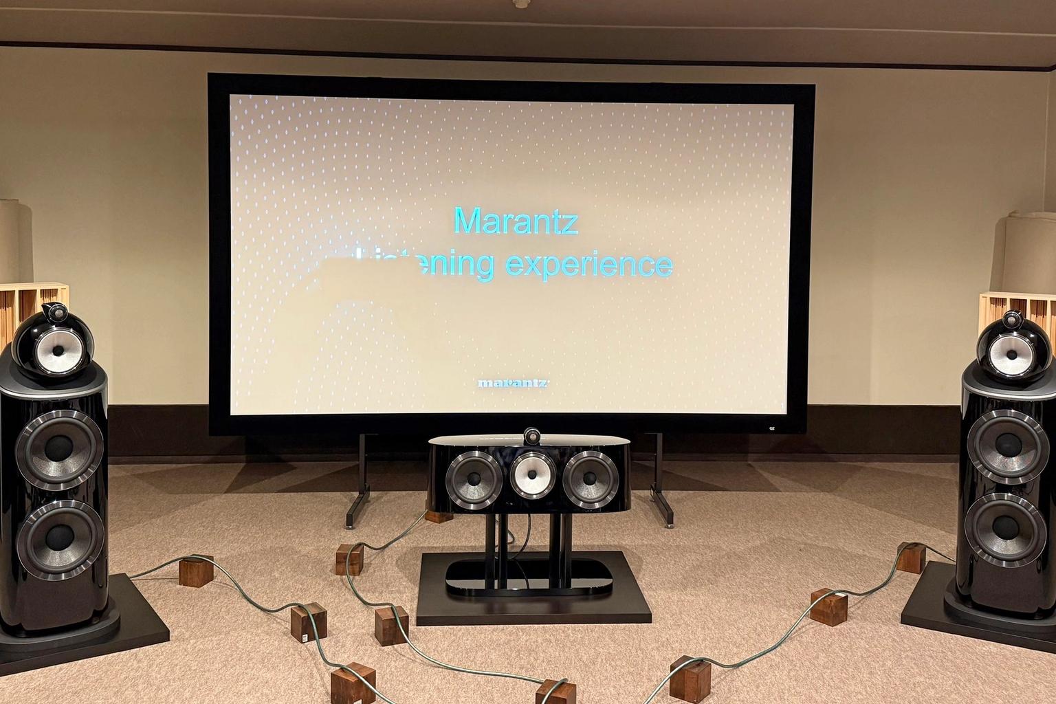 I heard a 9.4.6-channel Dolby Atmos system in Denon and Marantz's elite reference listening room in their Japan factory — here's what a best-in-class system with tech from Bowers & Wilkins, Oppo, and