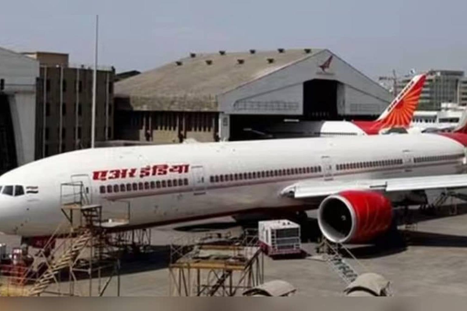 Air India plane on the runway at Mumbai Airport