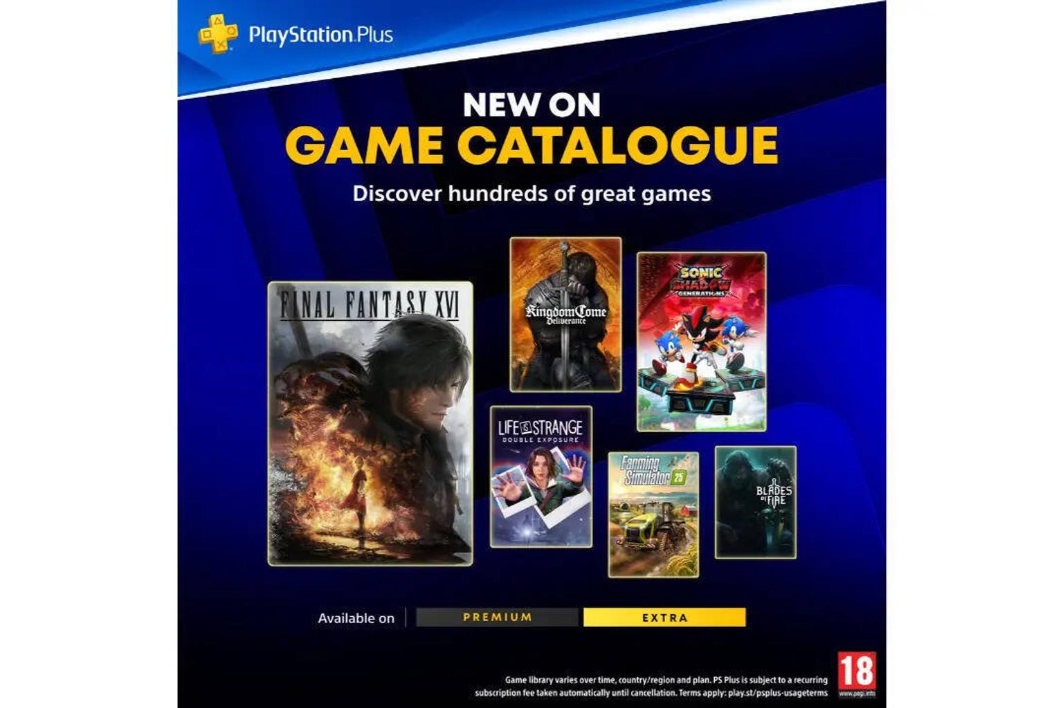 Final Fantasy 16 and other games that will be available to PlayStation Extra and Premium subscribers for free in June