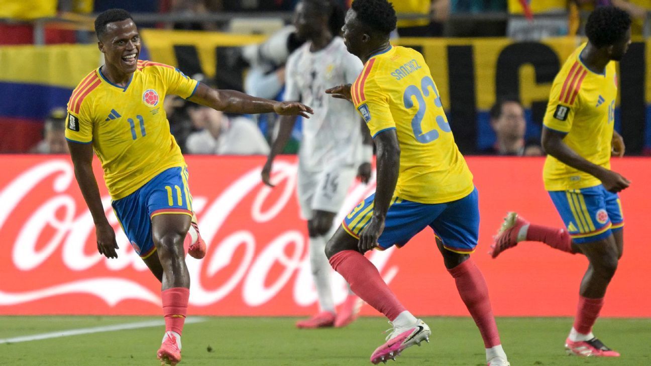 Colombia vs. Ghana LIVE: World Cup 2026 updates as Arias gives South Americans early lead
