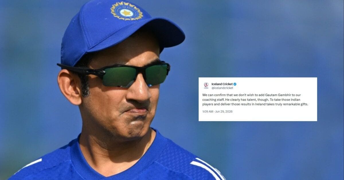 Iceland Cricket Trolls Gautam Gambhir After India Lose T20I Series Against Ireland