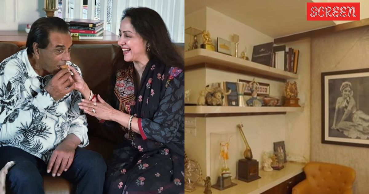 Inside Hema Malini’s home: Dharmendra photo cushions, no-footwear dance hall & two kitchens