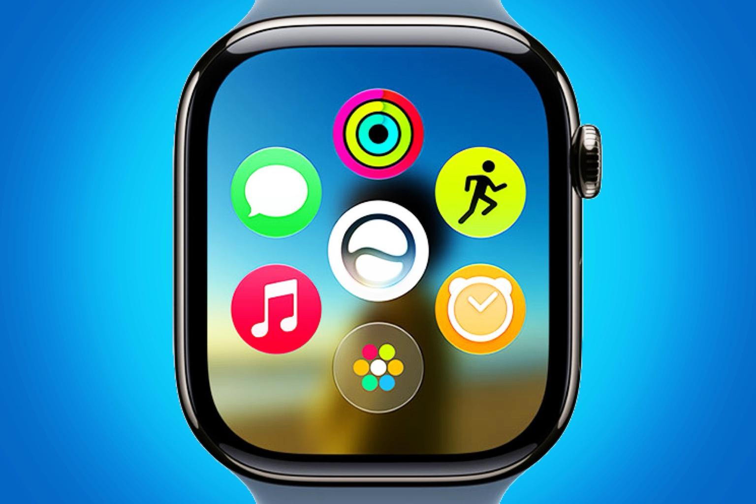 Apple Watch with Siri AI app on home screen