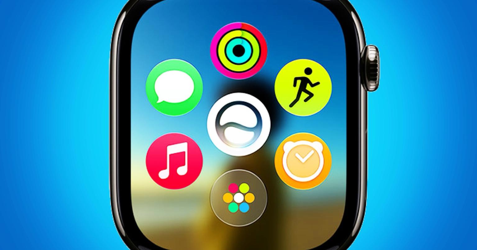 Apple Watch with Siri AI app on home screen