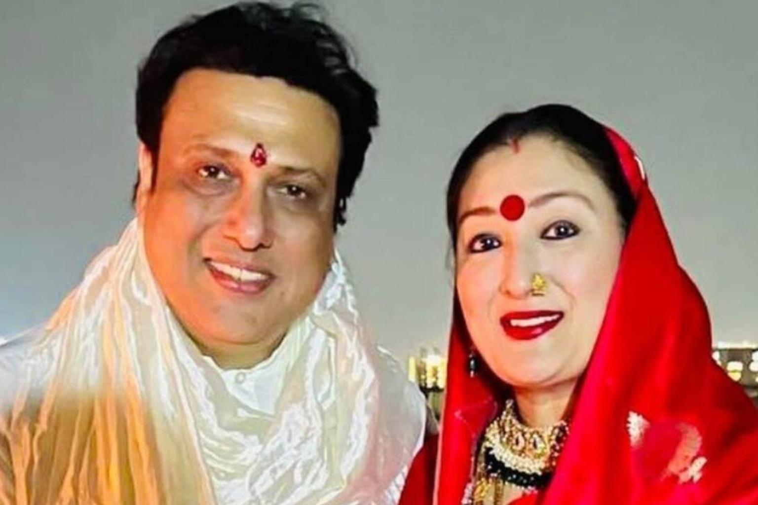 Sunita Ahuja and Govinda in a photo together