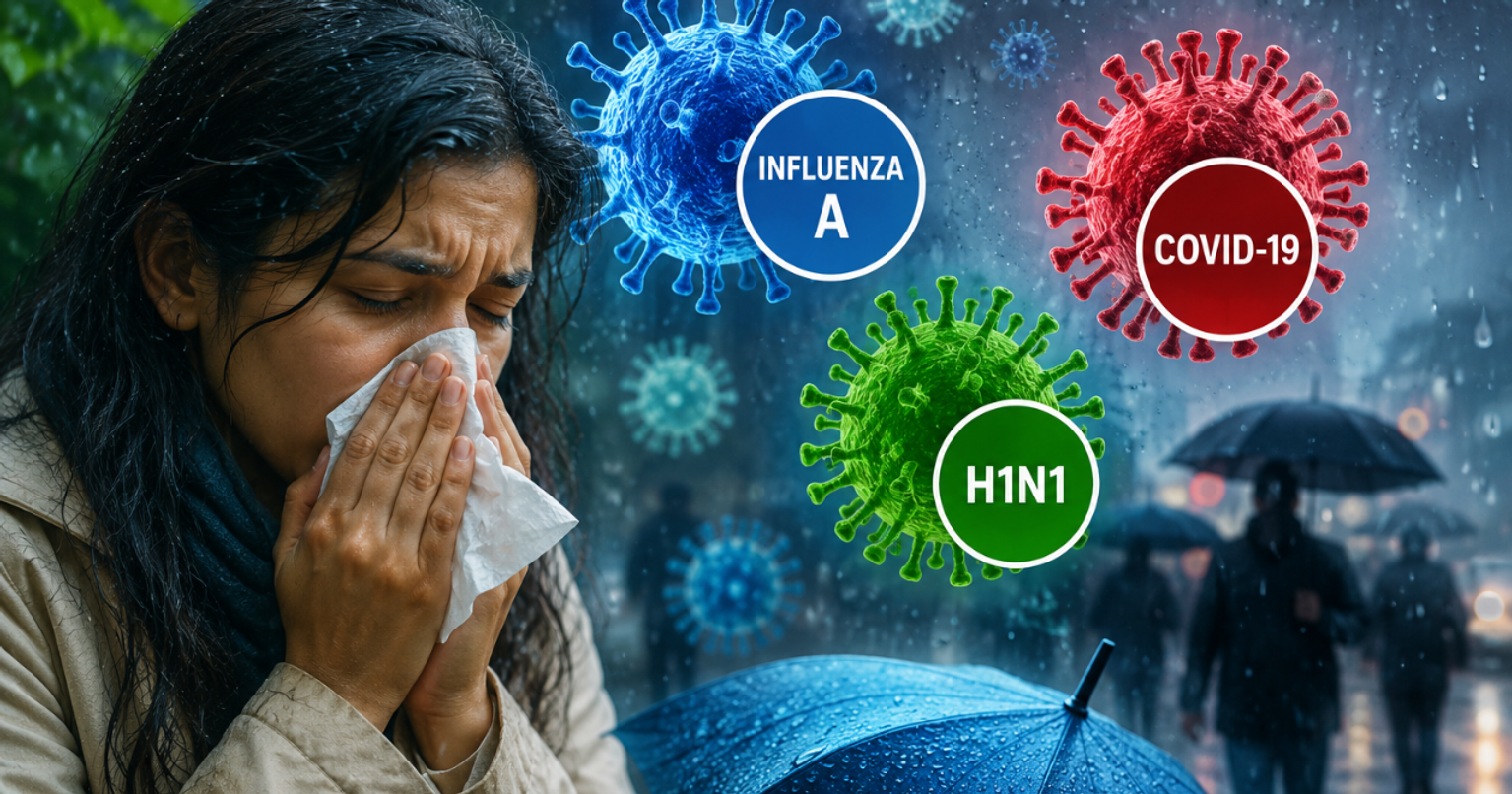 Doctors in masks treating patients with respiratory infections