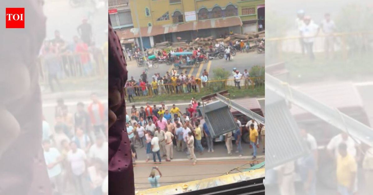 Mahua Moitra alleges eggs thrown by ‘BJP goons’ outside her office, shares video
