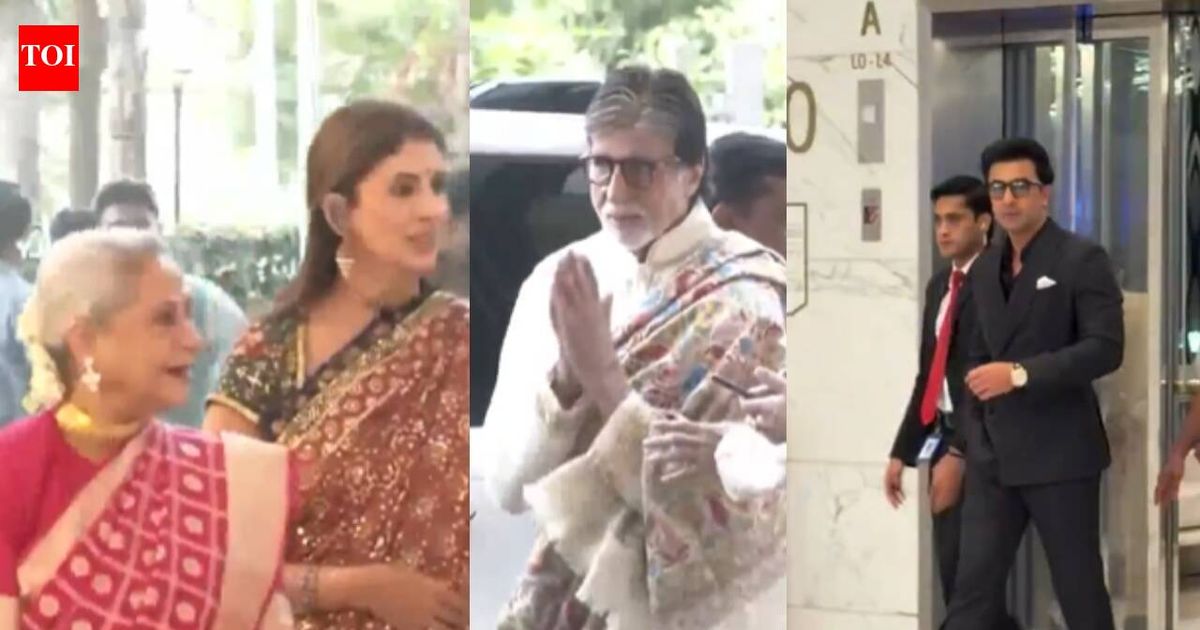 Amitabh Bachchan, Jaya Bachchan, Shweta Bachchan Ranbir Kapoor, Ravi Kishan: Celebs attend Supriya Sule's daughter's wedding - WATCH VIDEOS