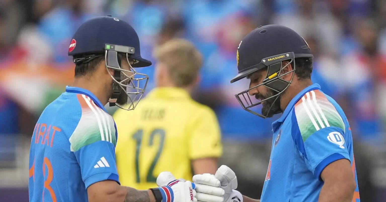 Rohit Sharma and Virat Kohli in action for India