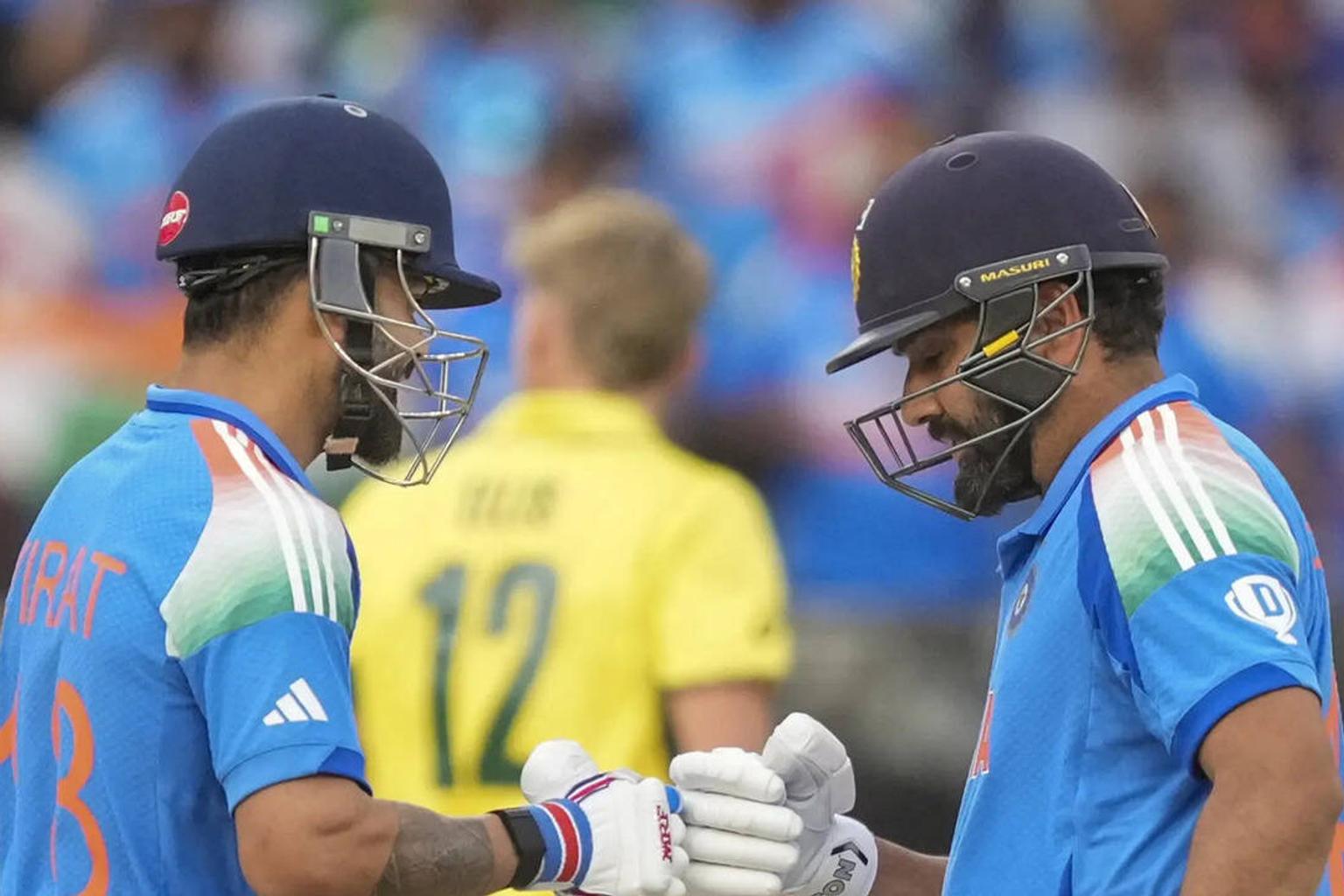 Rohit Sharma and Virat Kohli in action for India