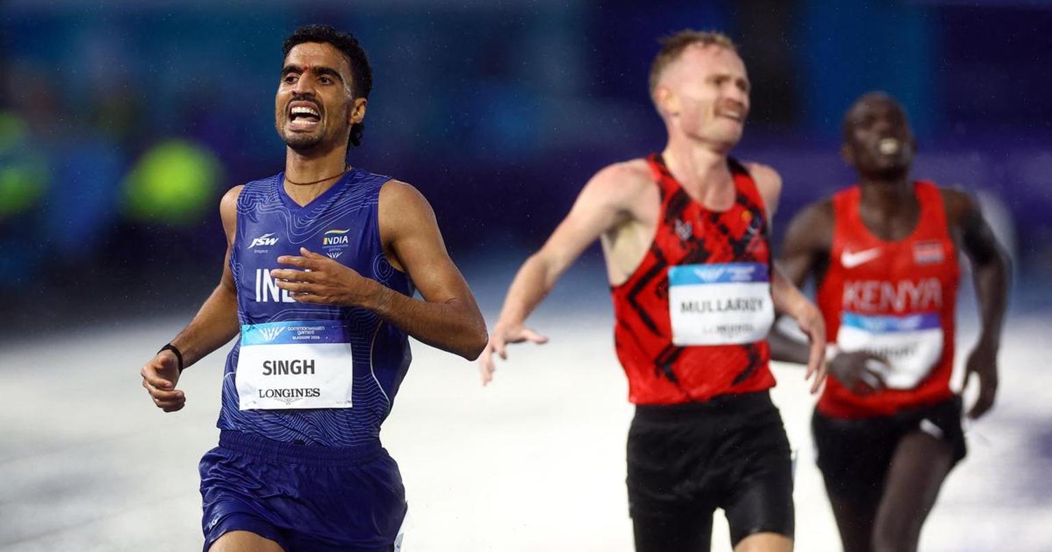 Indian athletes in action at the Commonwealth Games in Glasgow