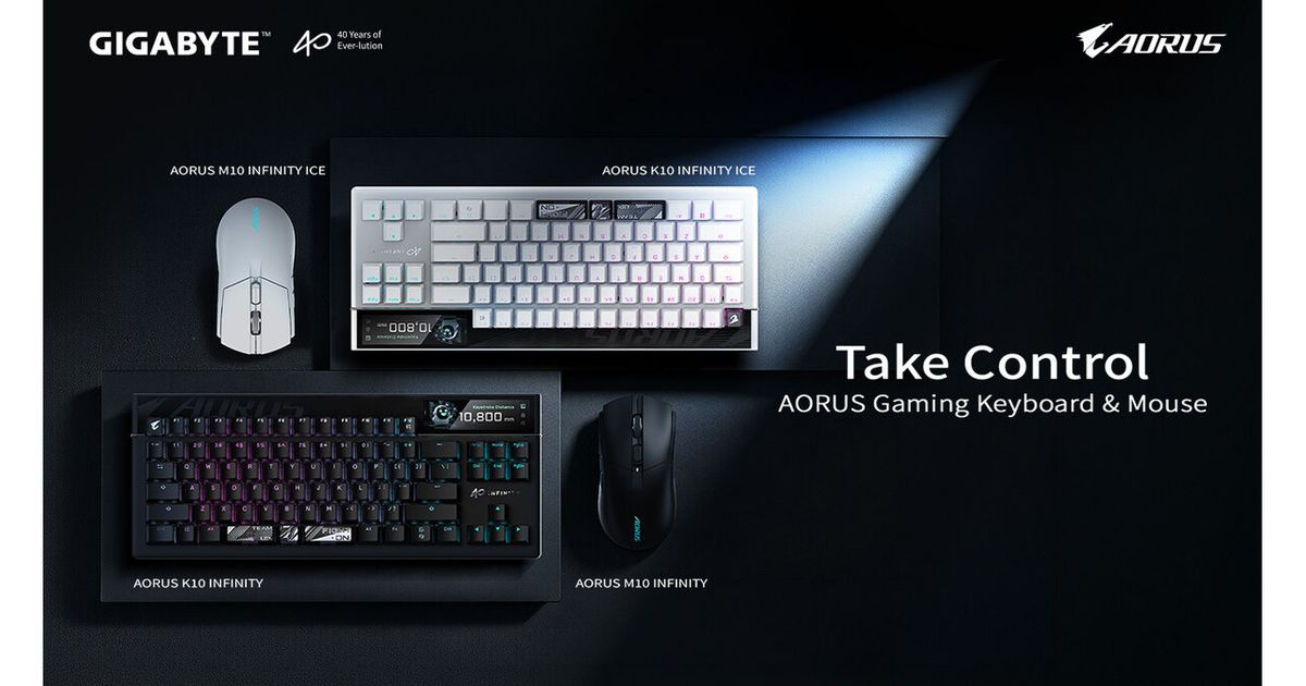Generation Gaming Peripherals with AORUS K10 INFINITY Keyboard and M10 INFINITY Mouse at COMPUTEX 2026