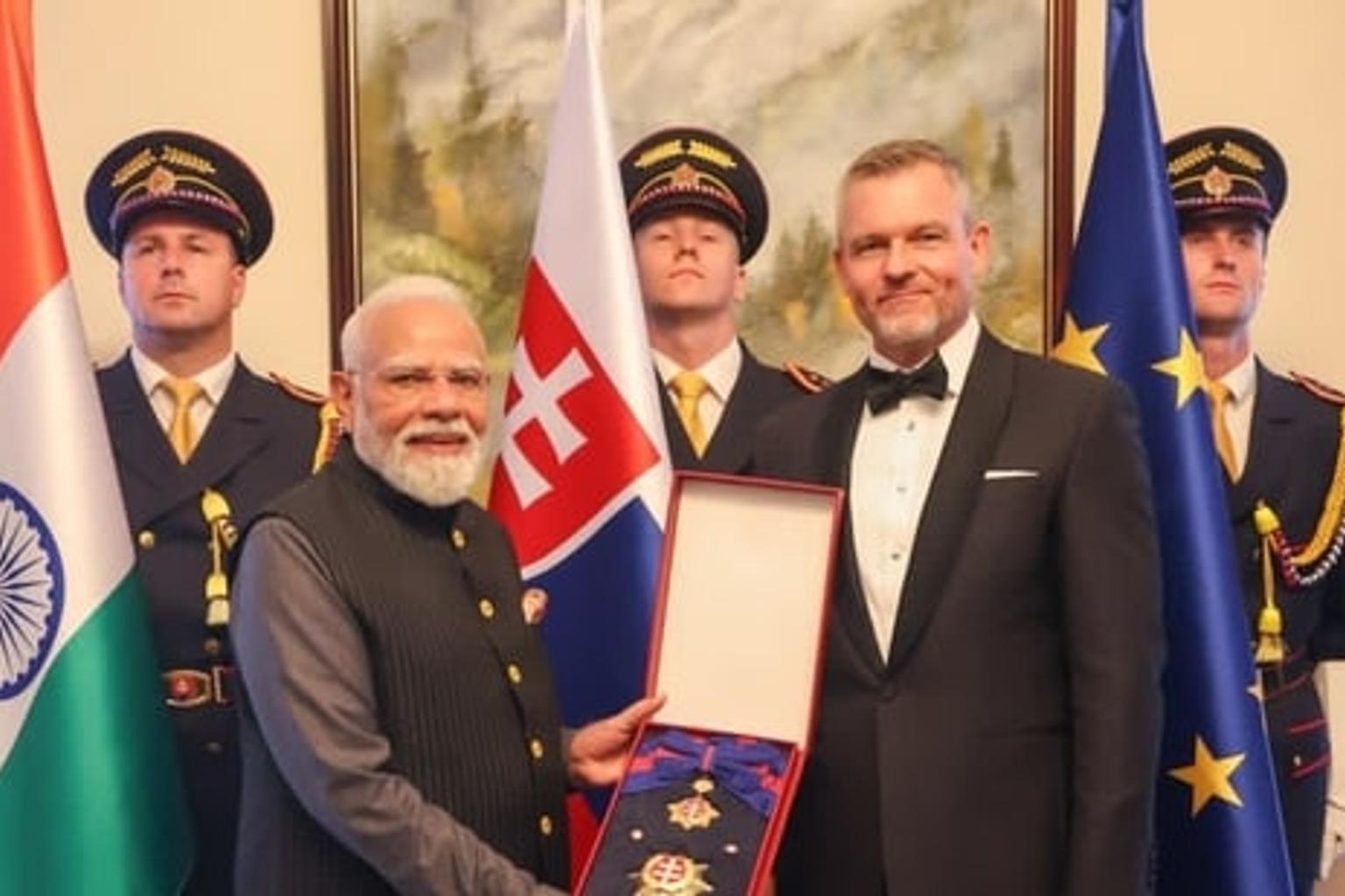 PM Modi conferred Slovakia's highest honour, receives 33rd international award
