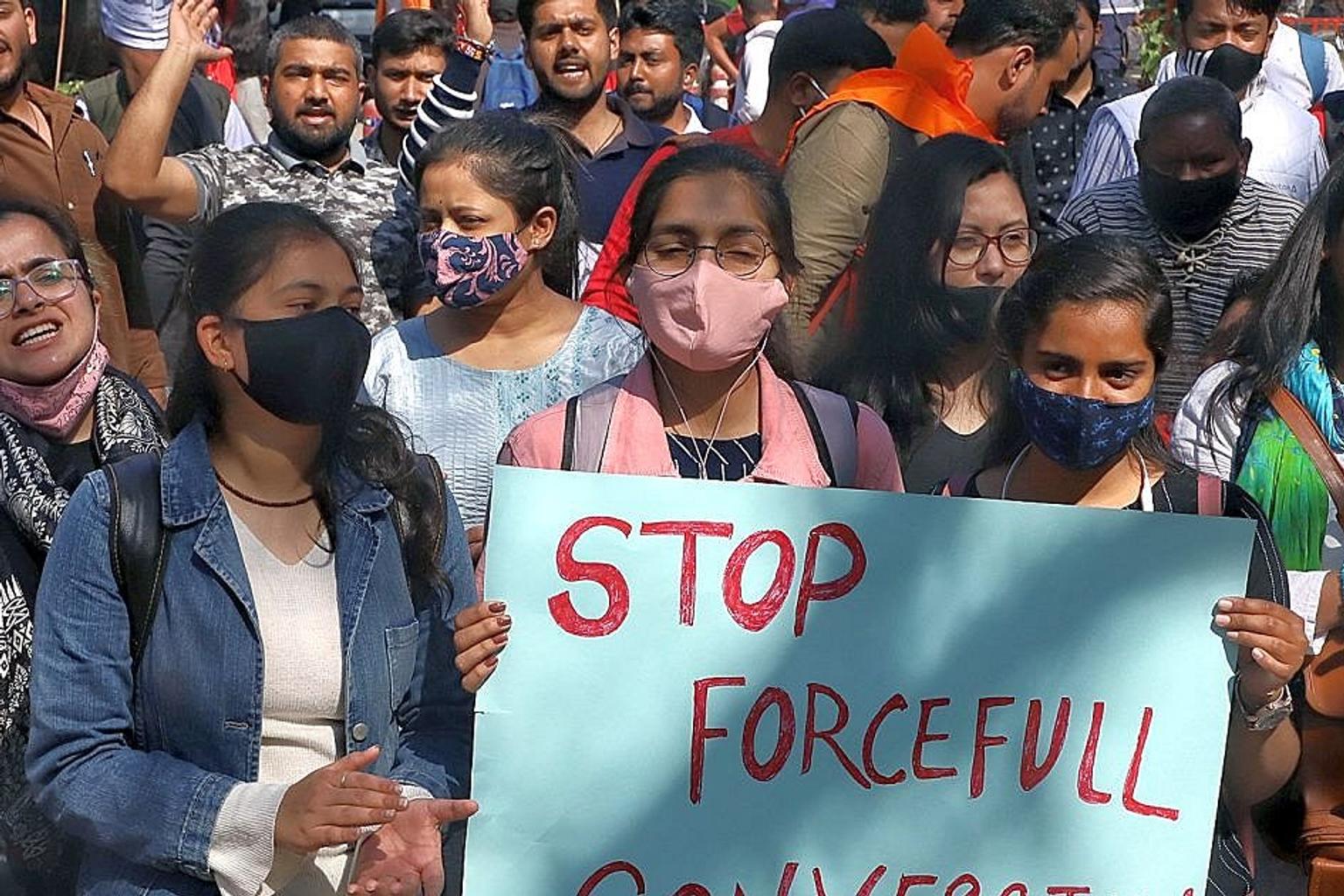 Pune police officers investigating a case of alleged religious conversion attempts