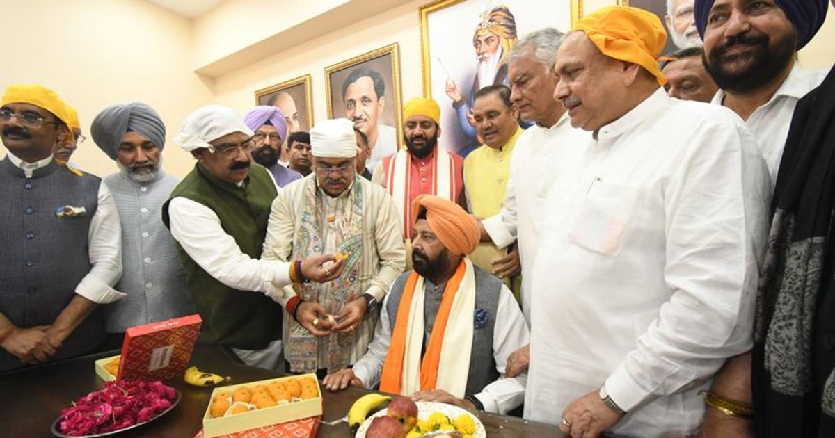 Dhillon takes charge as BJP chief, 4 of 7 AAP MPs who joined party skip event