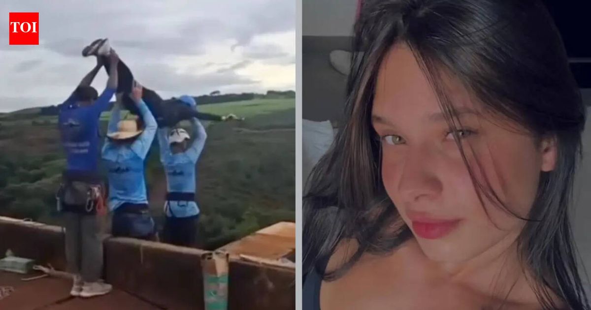 Brazilian bungee jumper who fell 130 feet without a rope was still alive when rescuers reached her, nurse says 'I even talked to her'