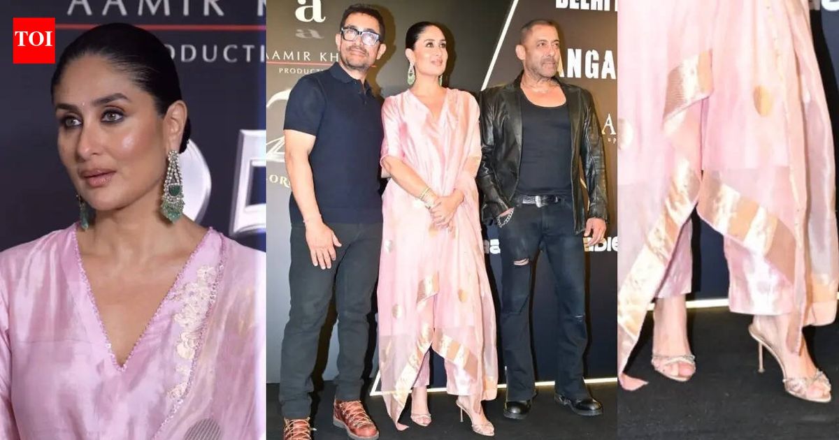 Kareena Kapoor Khan stuns in a Rs 40,000 Banarasi suit and heels worth Rs 1 lakh at Aamir Khan Productions' 25-year celebrations - Details inside