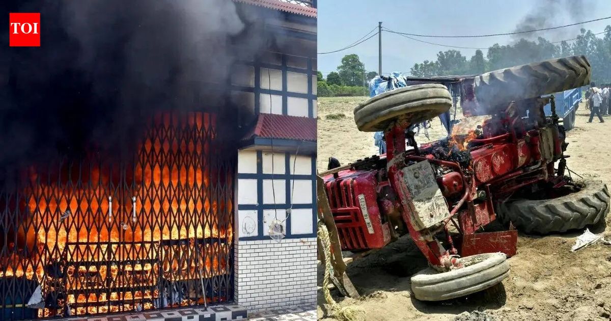 Dehradun on edge after BJP neta's killing: Mob sets accused's house on fire, bulldozer razes another; internet suspended