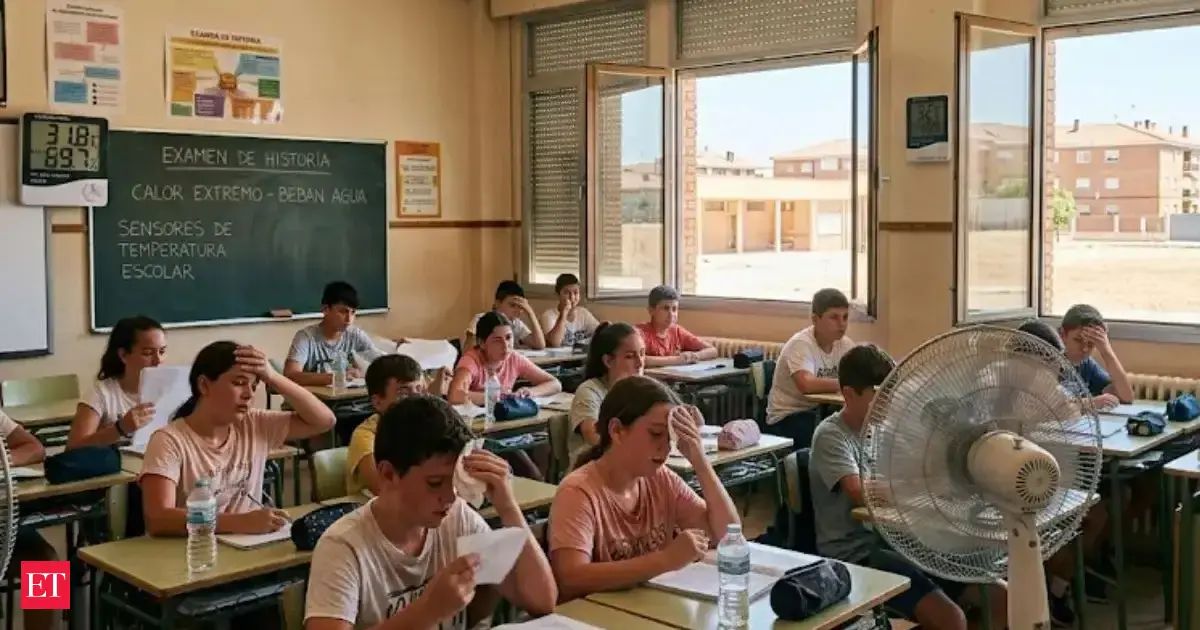 'Burning classrooms' track schools in sun-scorched Spain