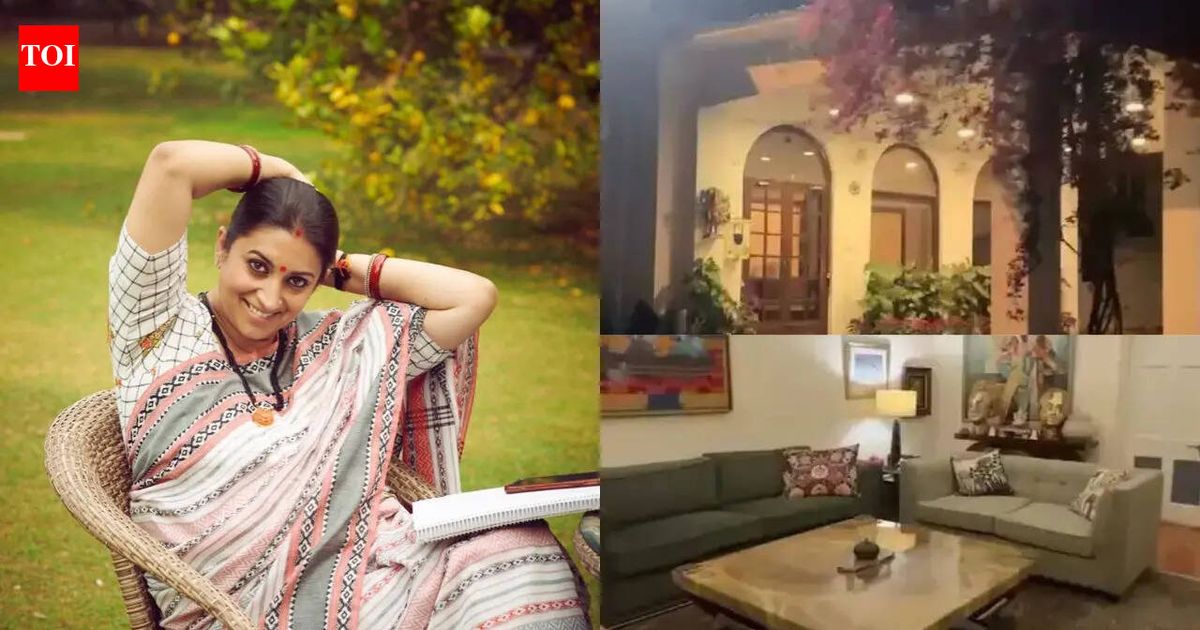 From a lush garden to a massive living room and stunning paintings: Inside Smriti Irani’s lavish mansion