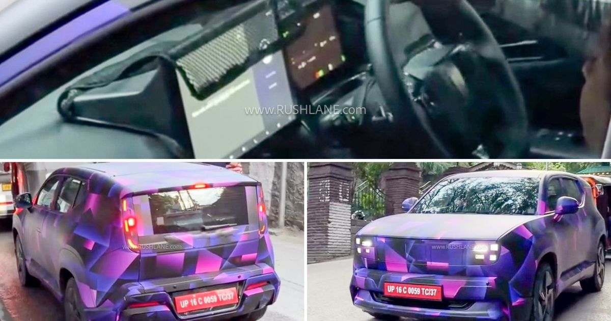 New Honda 0 Alpha EV Spied In Manali - Massive Touchscreen Screen Spotted