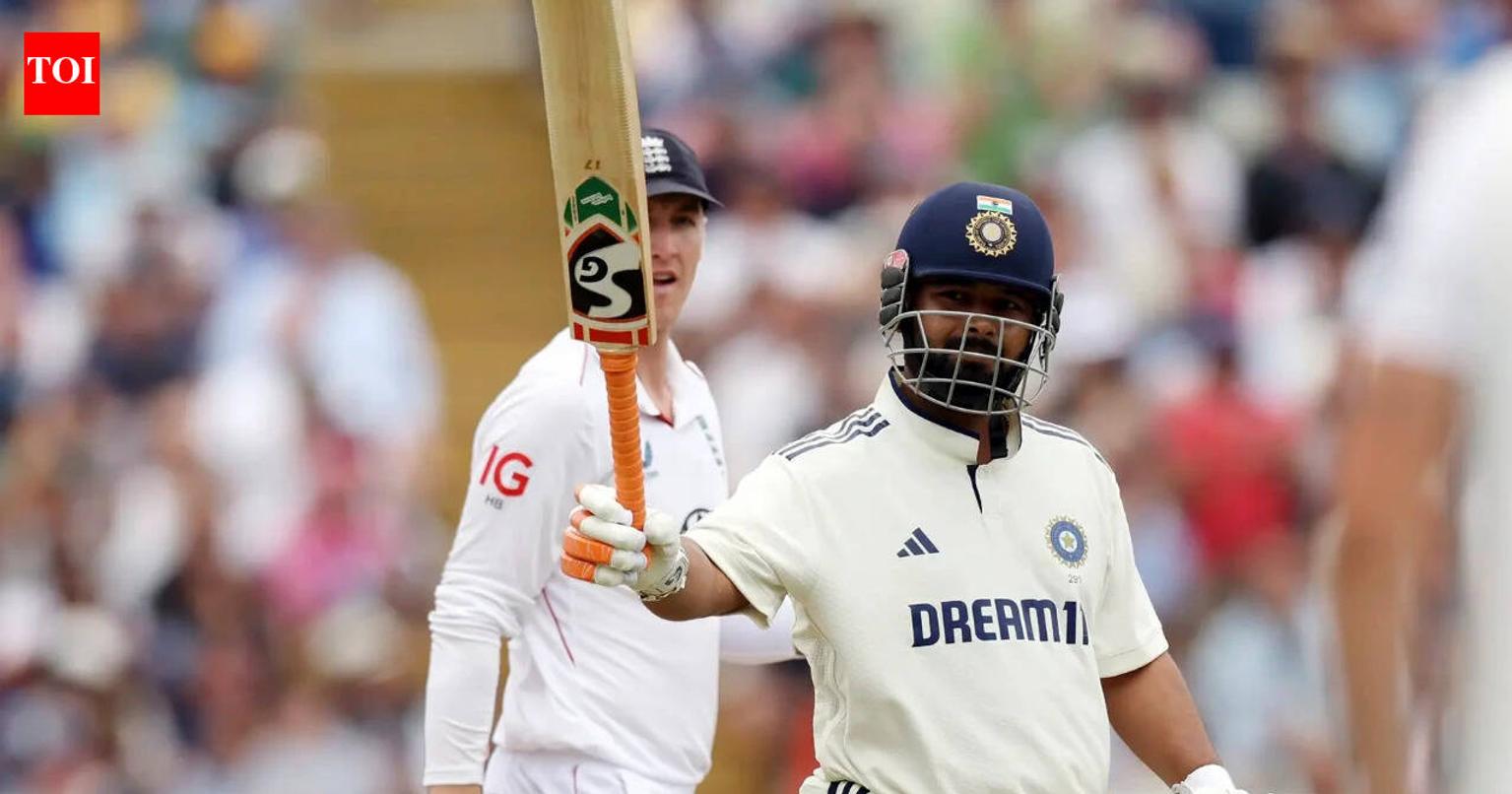 Rishabh Pant in action with bat and gloves