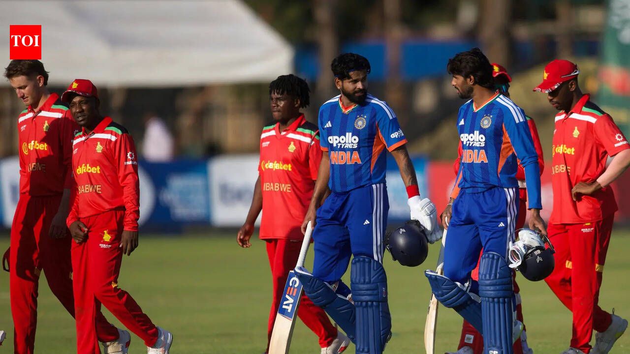 Shreyas Iyer with batting partner Tilak Varma after the win