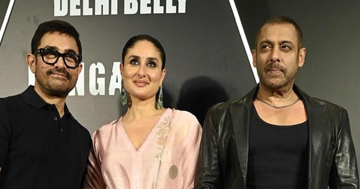 Aamir Khan and Kareena Kapoor are as surprised as fans on seeing Salman Khan's short hair look at event. Watch