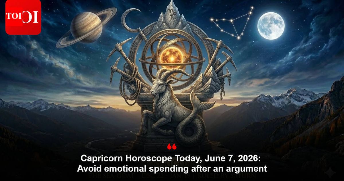 Capricorn Horoscope Today, June 7, 2026: Avoid emotional spending after an argument
