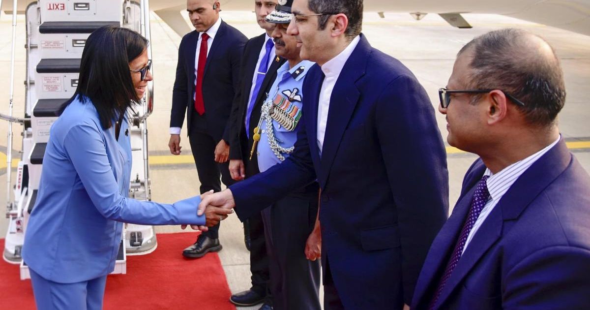 Venezuela’s Acting President Rodriguez arrives in India for working visit aimed at further deepening ties