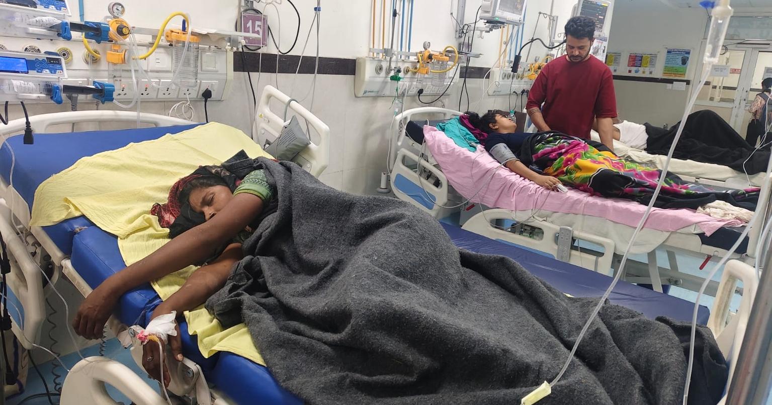 Five new mothers from Kota in hospital beds