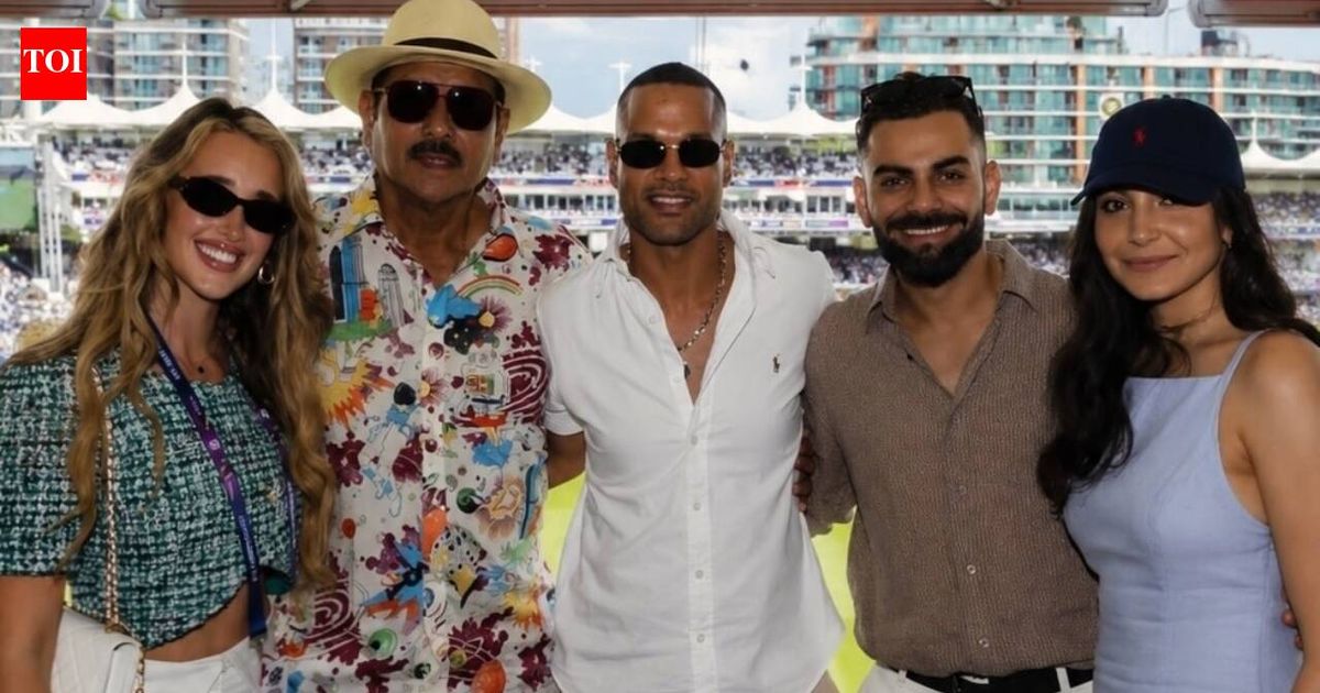 Netizens wonder how did Anushka Sharma's dress get longer in the picture posted by Shikhar Dhawan's wife, also featuring Virat Kohli: 'How in the world?'