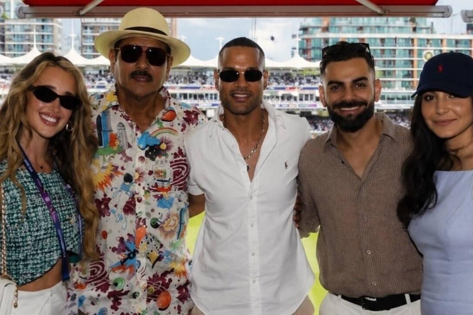 Netizens wonder how did Anushka Sharma's dress get longer in the picture posted by Shikhar Dhawan's wife, also featuring Virat Kohli: 'How in the world?'