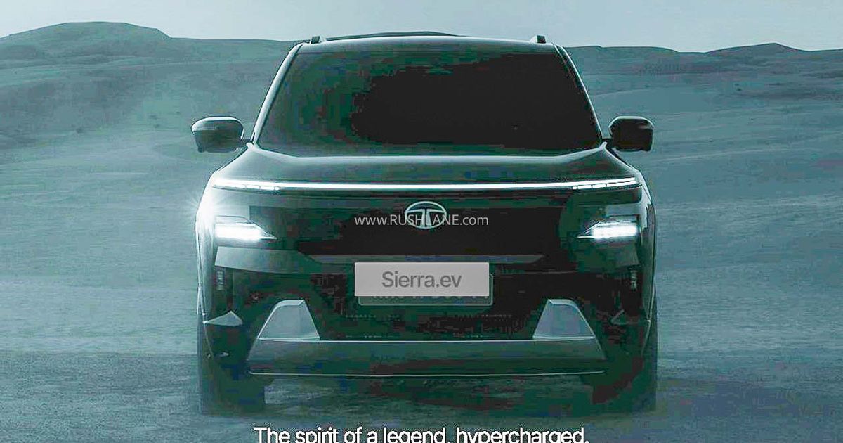 Tata Sierra EV Teased Ahead Of Launch On 30th June
