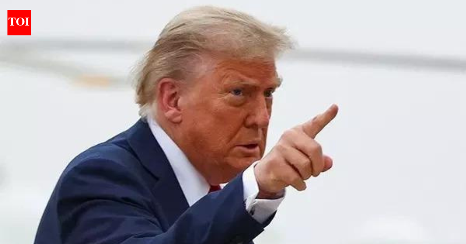 US President Donald Trump speaking at a press conference