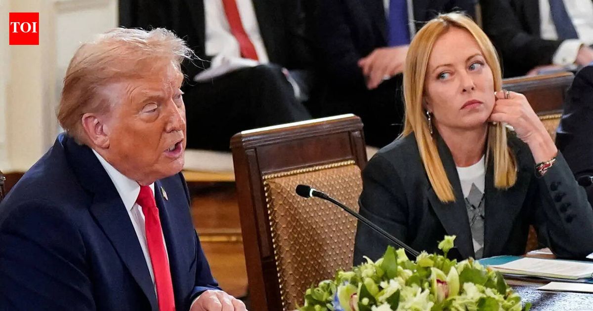Donald Trump and Giorgia Meloni in a meeting