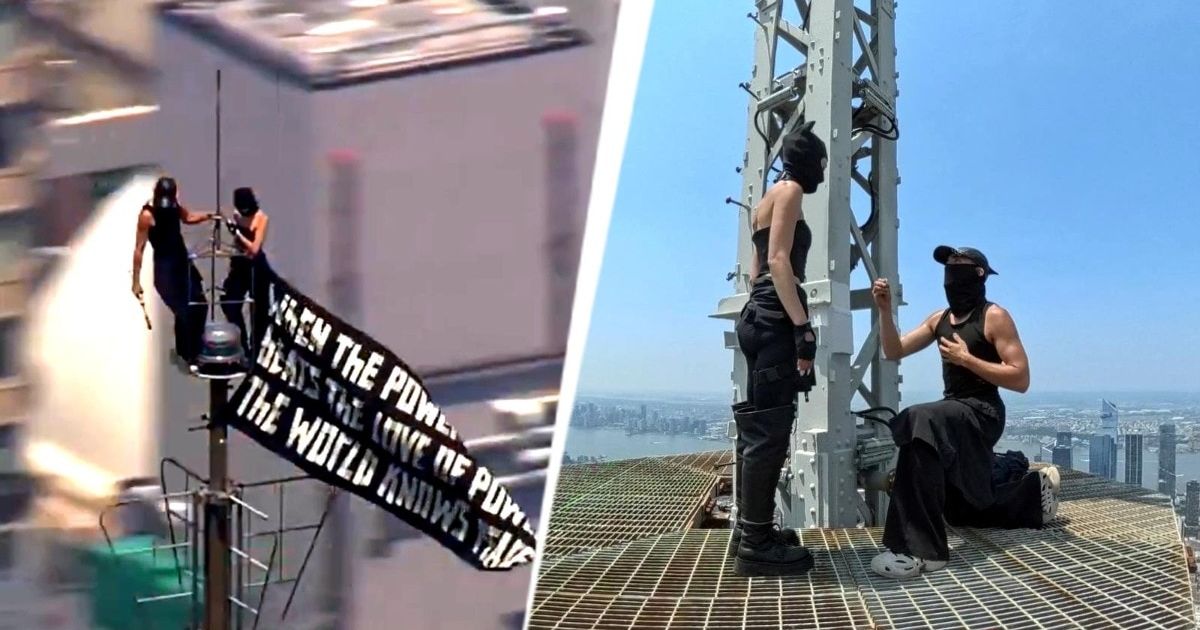 NYC: Russian couple climb to top of Empire State Building, then get engaged