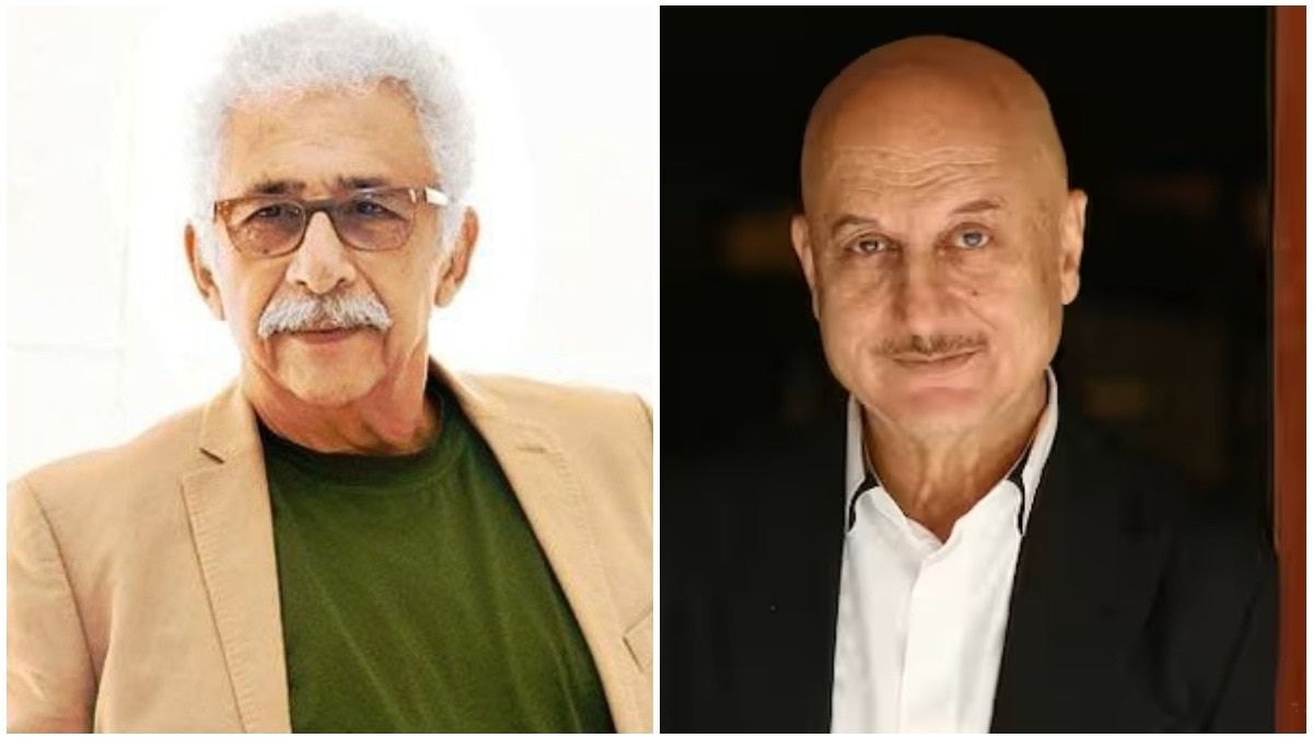 Naseeruddin Shah and Anupam Kher in a still from an interview