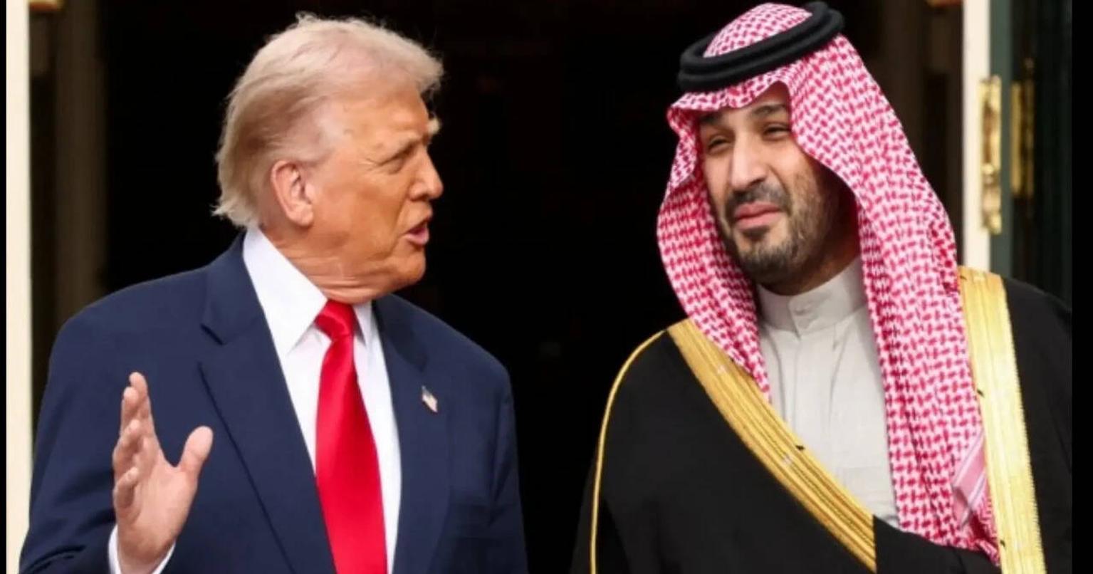 US President Donald Trump with Saudi Crown Prince Mohammed bin Salman in a meeting