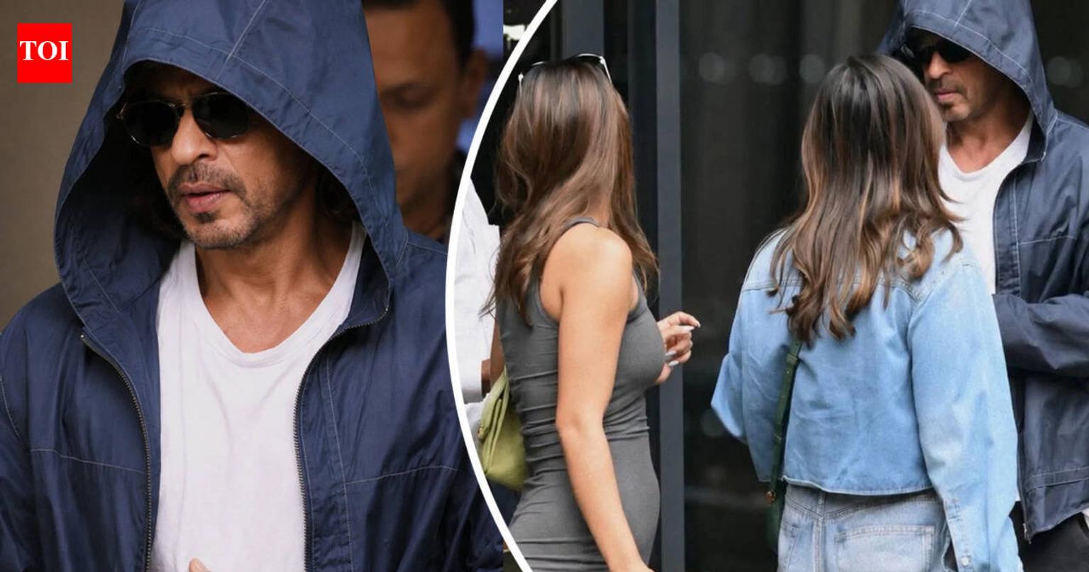 Shah Rukh Khan with wife Gauri Khan and daughter Suhana Khan in London