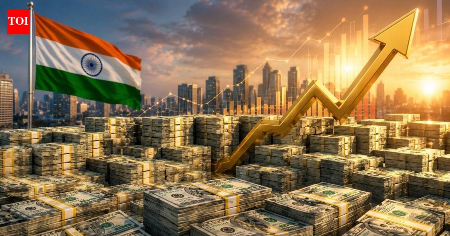 India's business landscape with people and skyscrapers