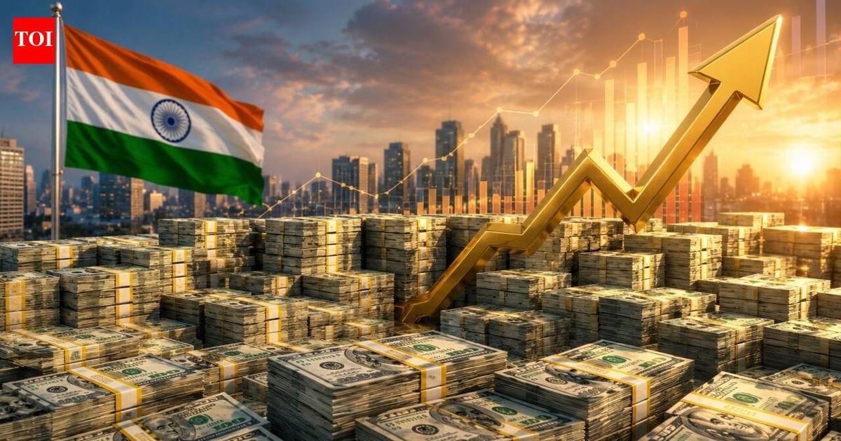 India's business landscape with people and skyscrapers